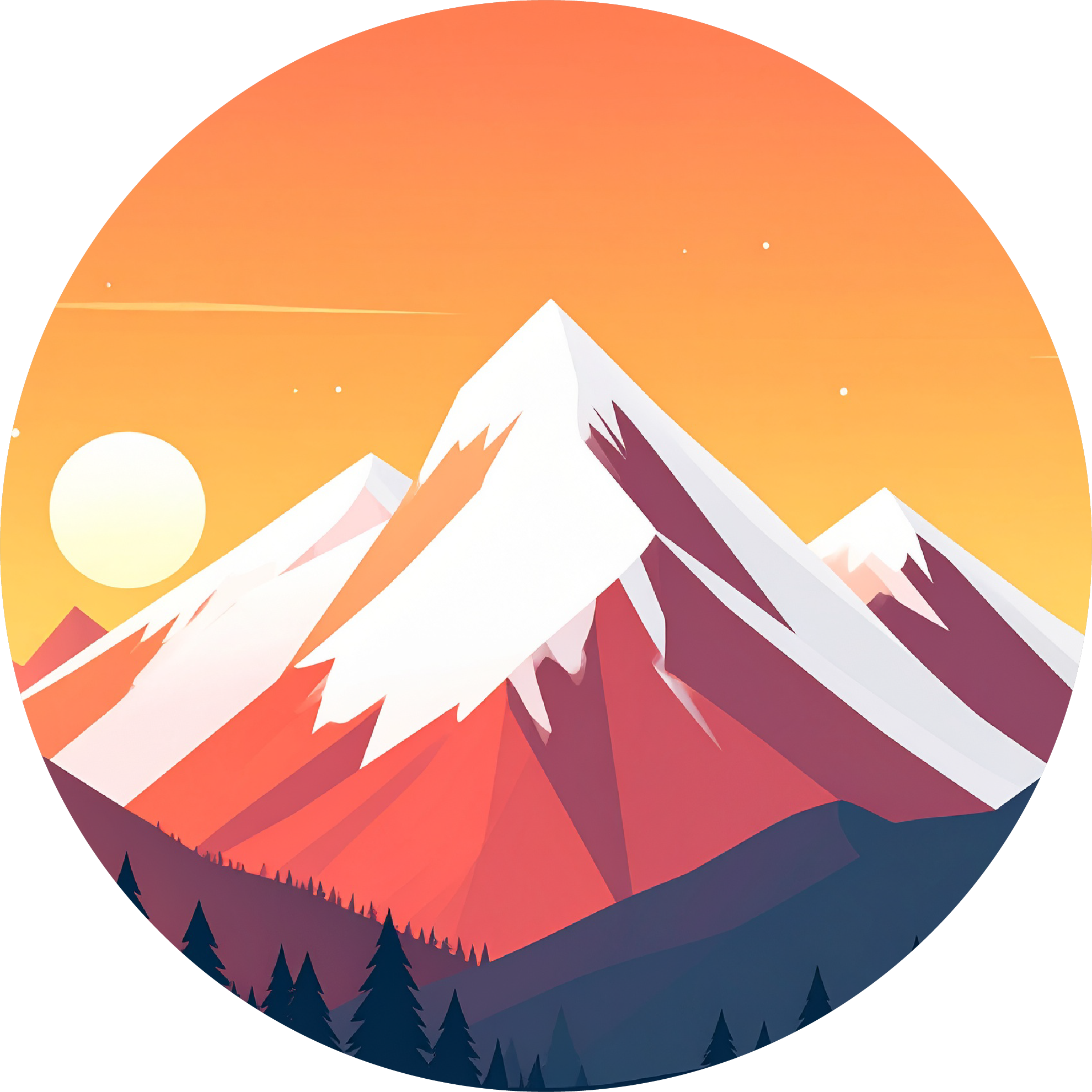 Sunset Mountain Sticker