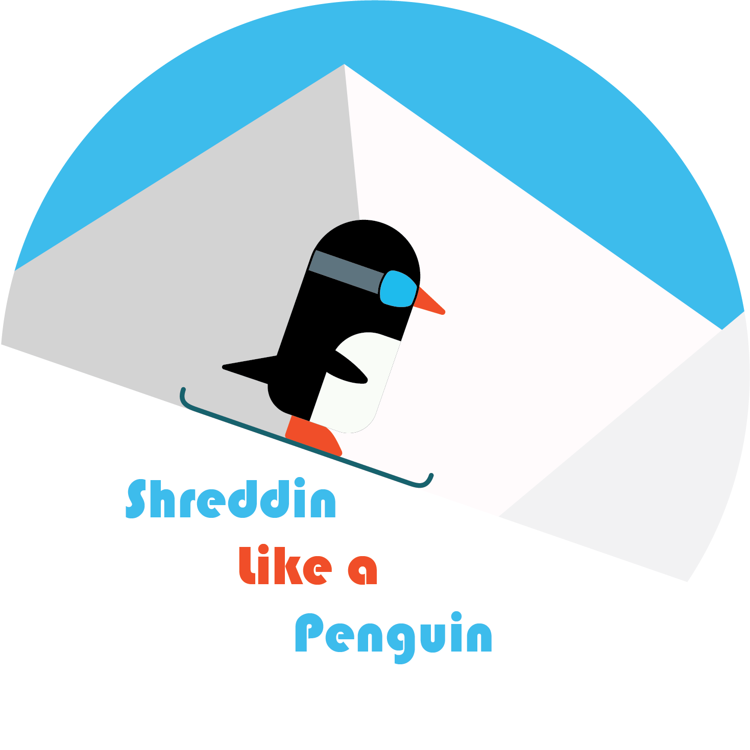 Shredding Penguin Sticker
